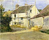 House with Scaffolding by Theodore Robinson